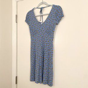 Hollister, medium blue print, knit dress, Size XS